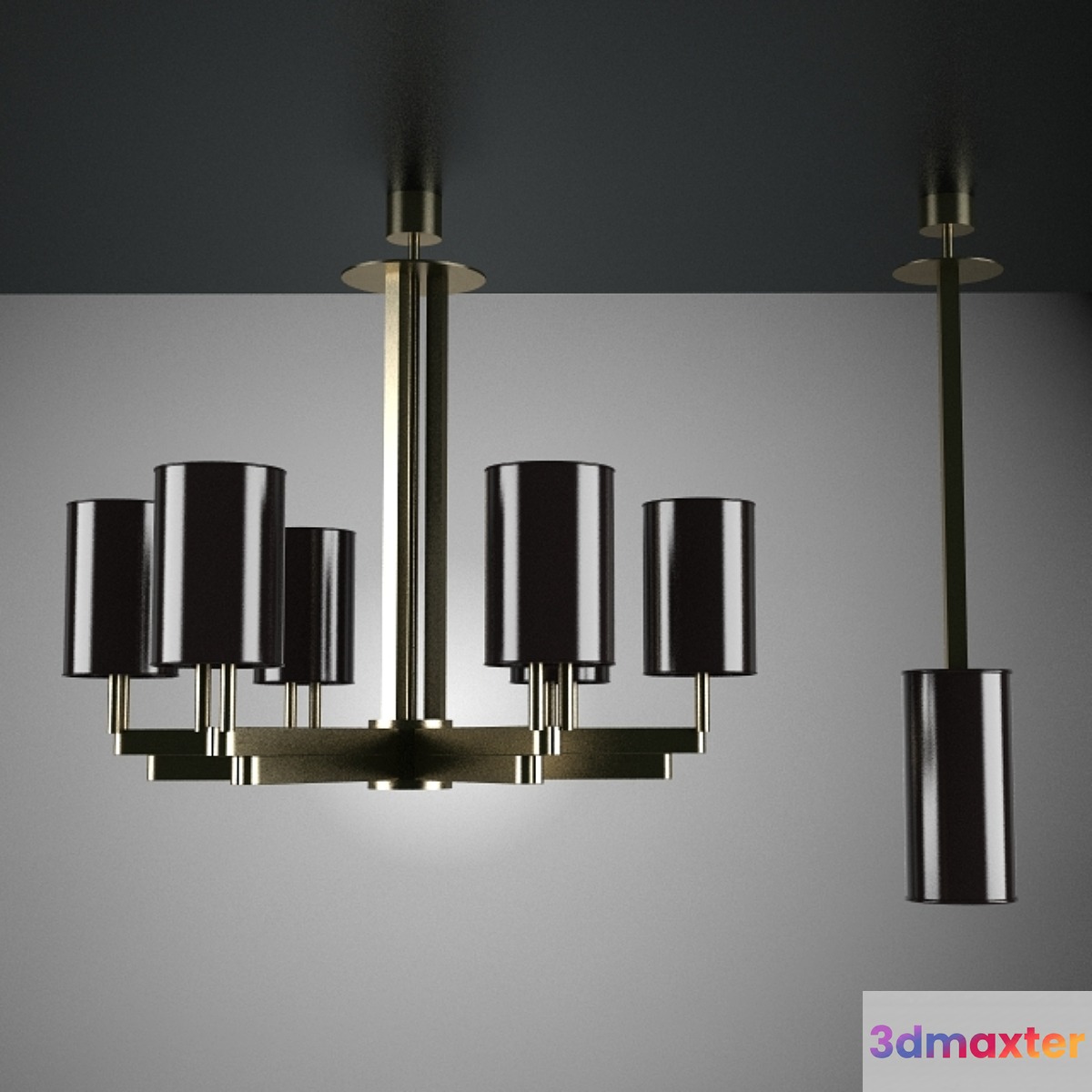 Two Classic Ceiling Lamp 3D Max
