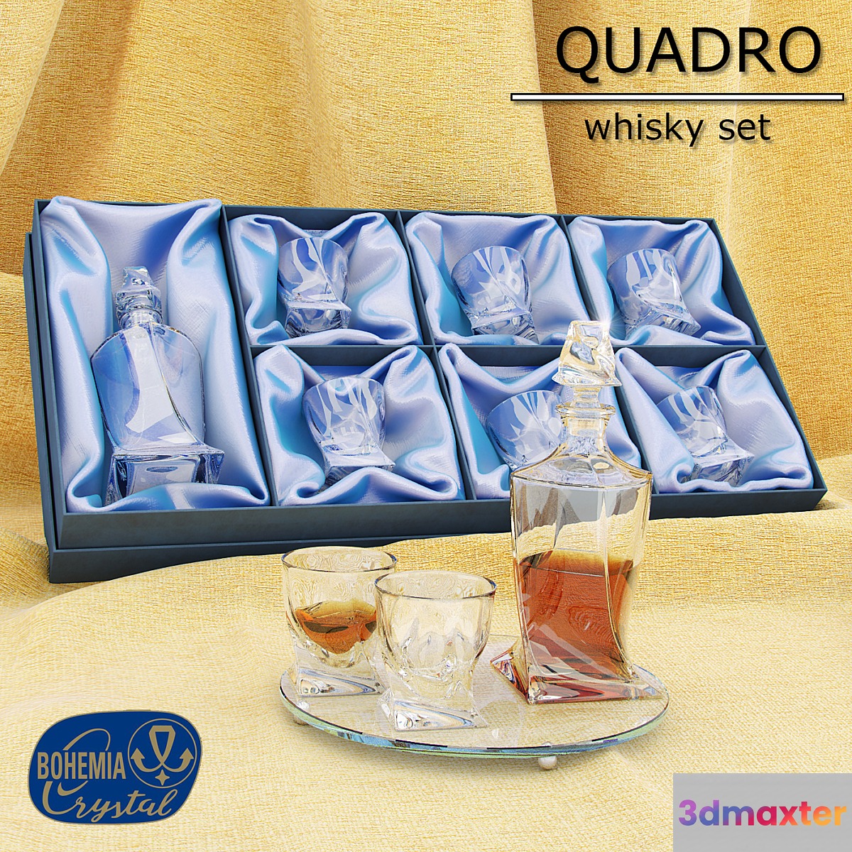 Set for whiskey Quadro 3D Max