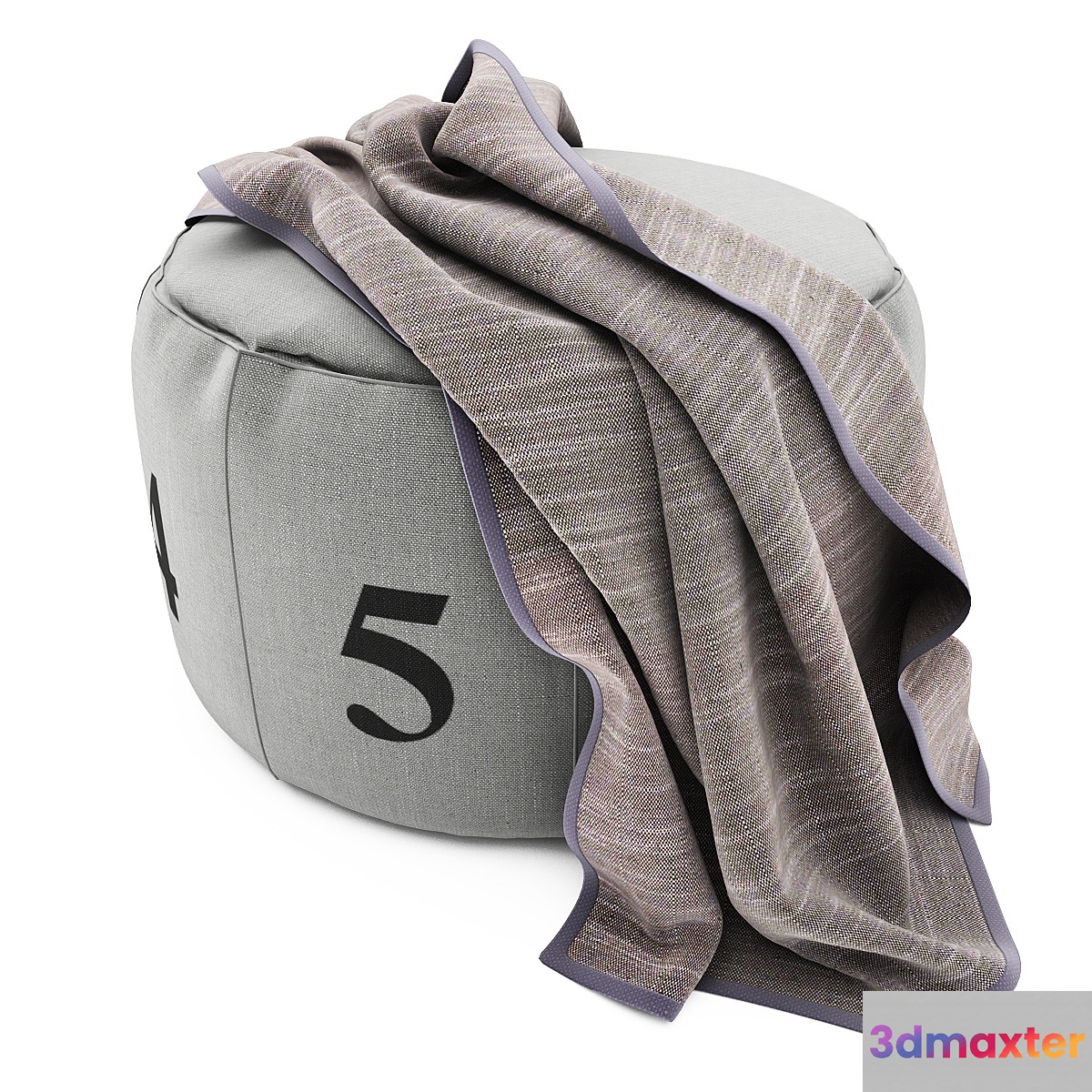 Pouf Number 3D Max