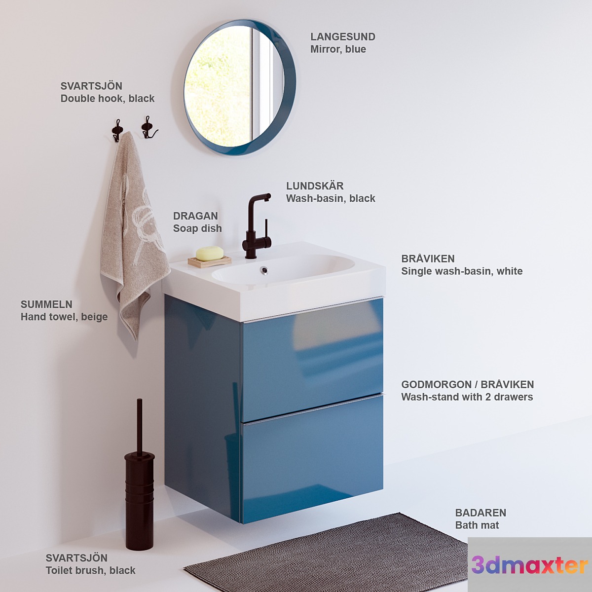 Set of bathroom furniture IKEA