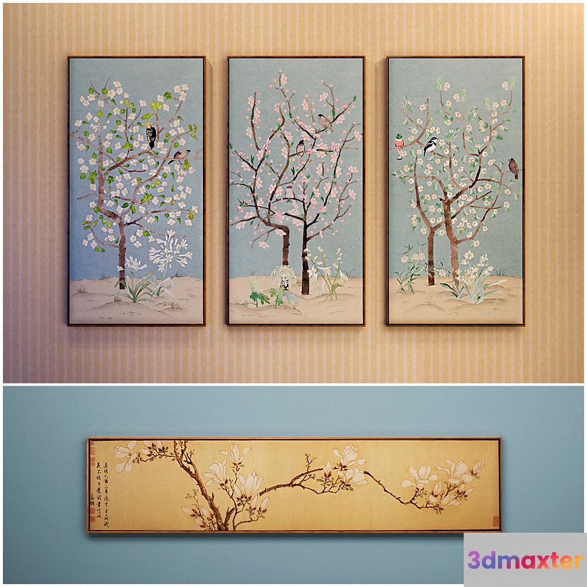 The picture in the frame: 12 Pieces (Collection 24) 3D Max