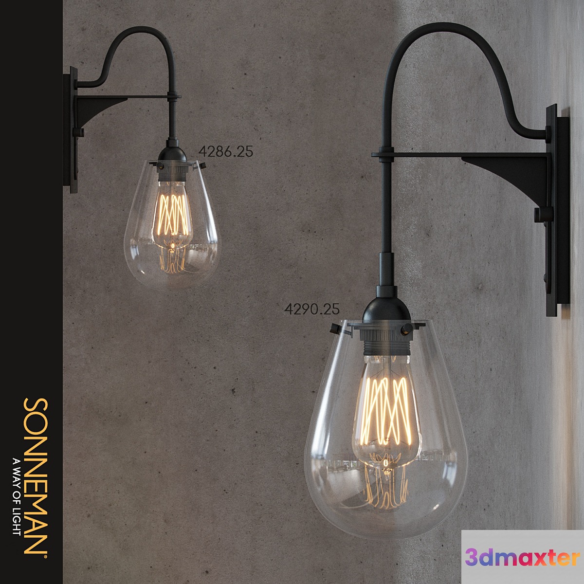 SONNEMAN Chelsea Sconce 3D Max