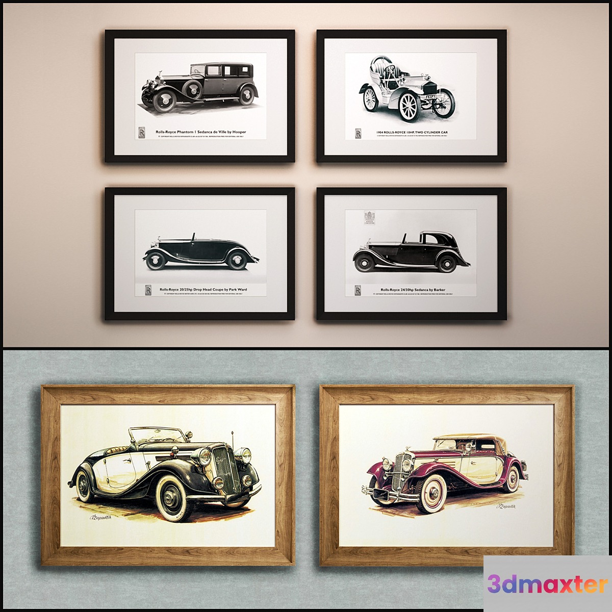 The picture in the frame: 15 piece (Collection 27) Auto theme 3D Max
