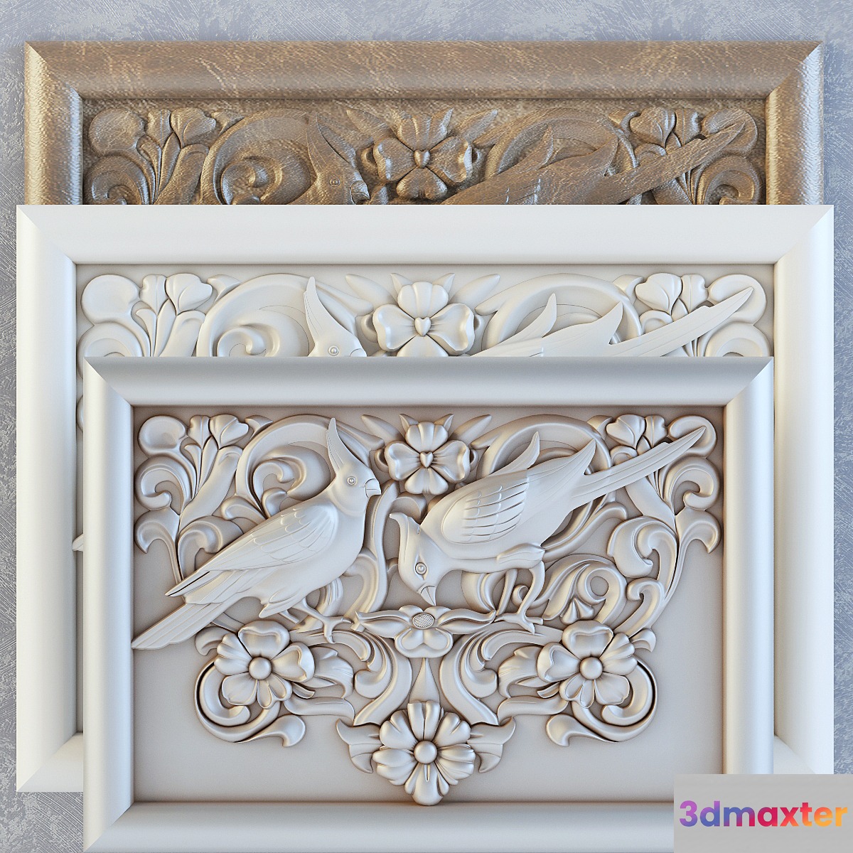 painting decor on the wall panels moldings