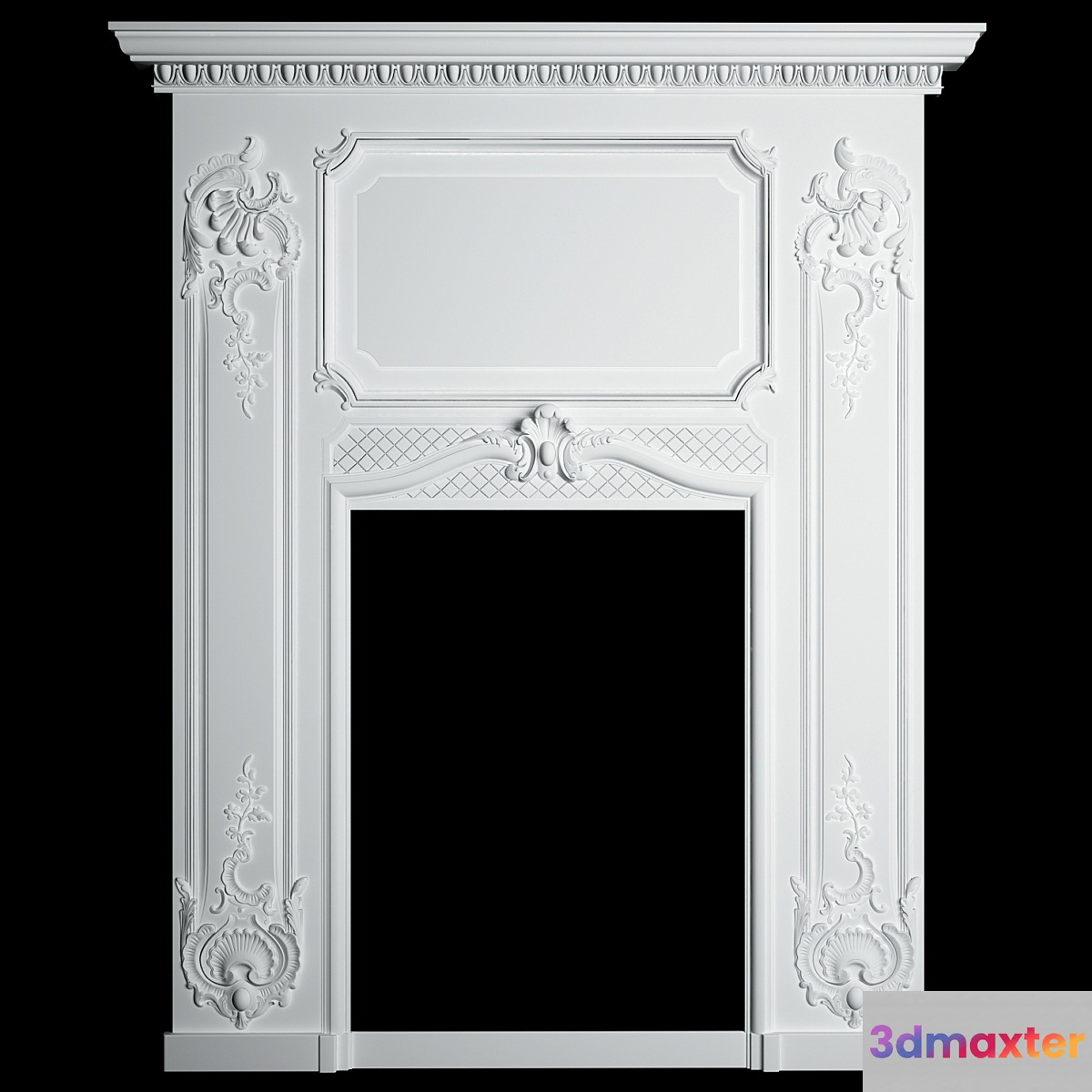 Portal for the fireplace 3D Max