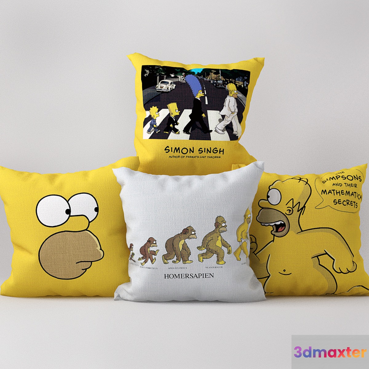 SIMPSONS PILLOWS  Pillow Simpsons 3D Max