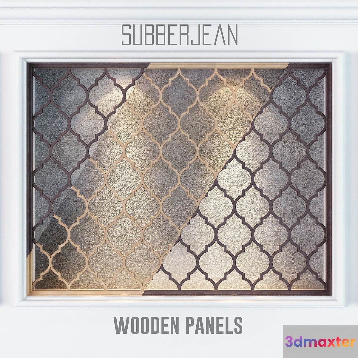 Wooden Panels 3 colored Subberjean 3D Max