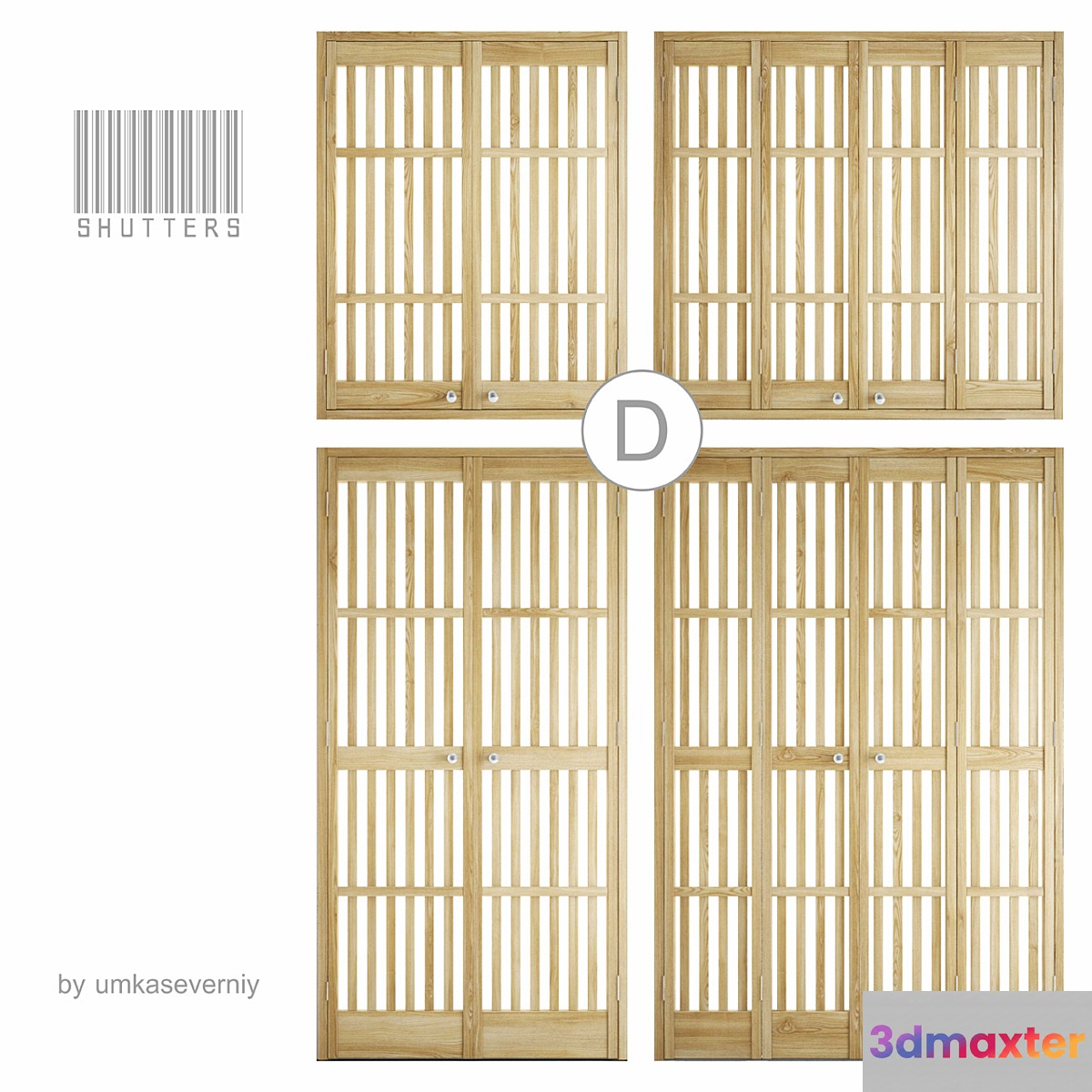 shutters Ⓓ 3D Max