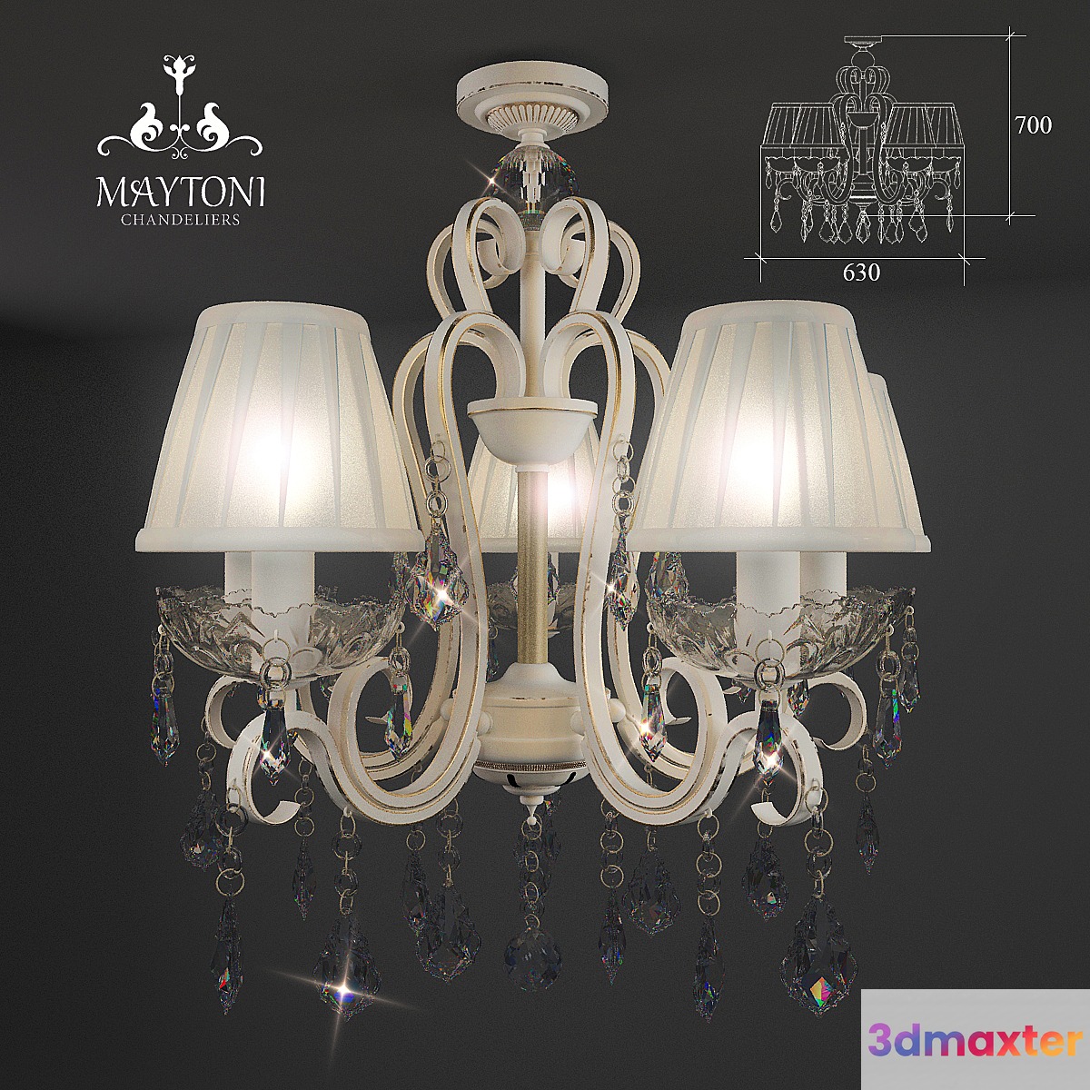 Chandelier maytoni ARM288-05-G 3D Max