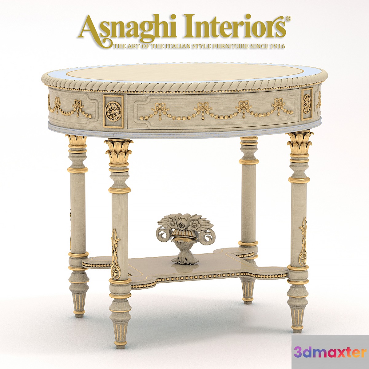 Bedside table Asnaghi 3D Max