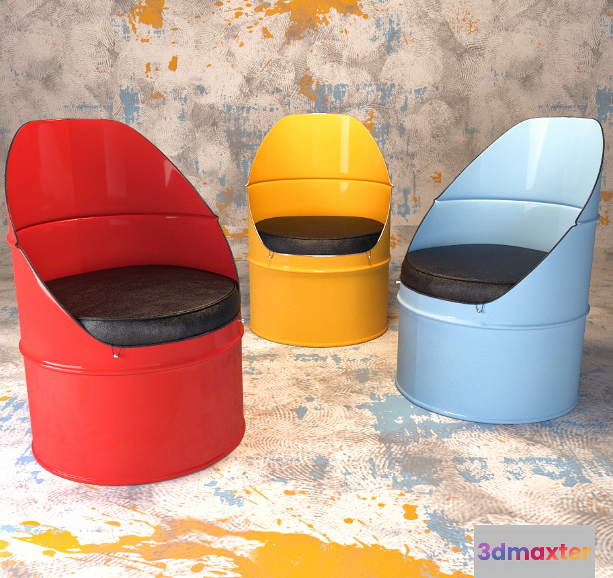 Industrial Furniture Barrel Chair
