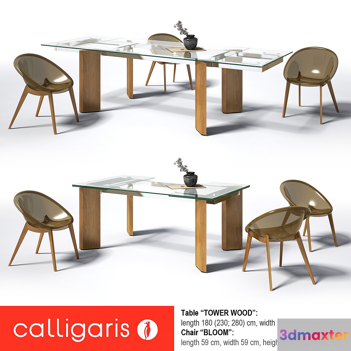 Calligaris Tower Wood Bloom 3D Max