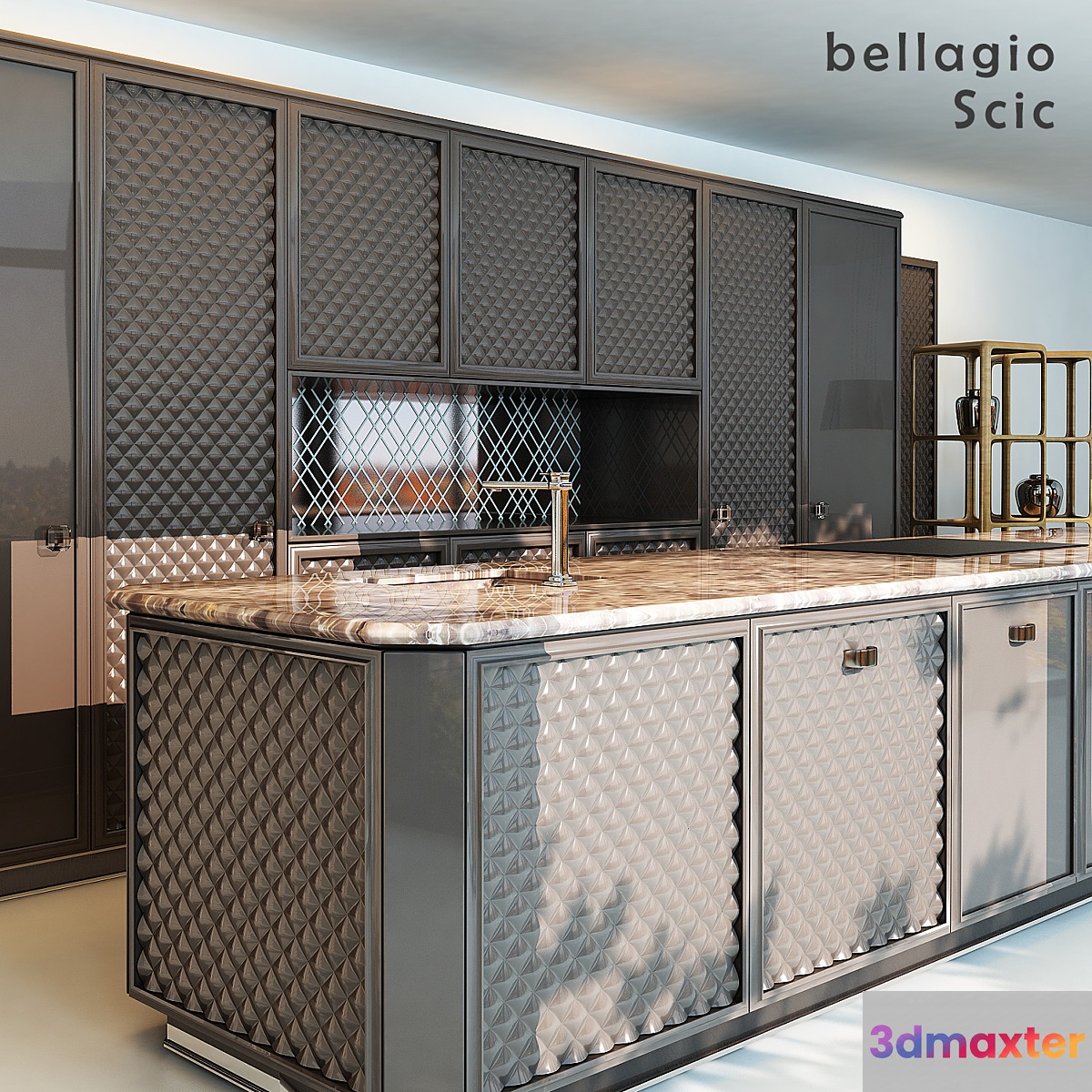 Bellagio chic kitchen 3D Max