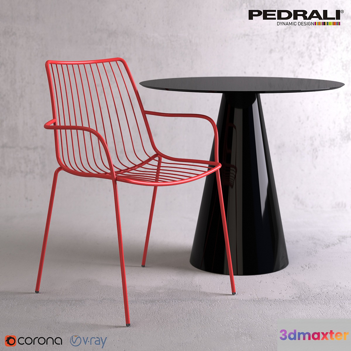 Chairs and tables NOLITA 3655 IKON 865 3D Max