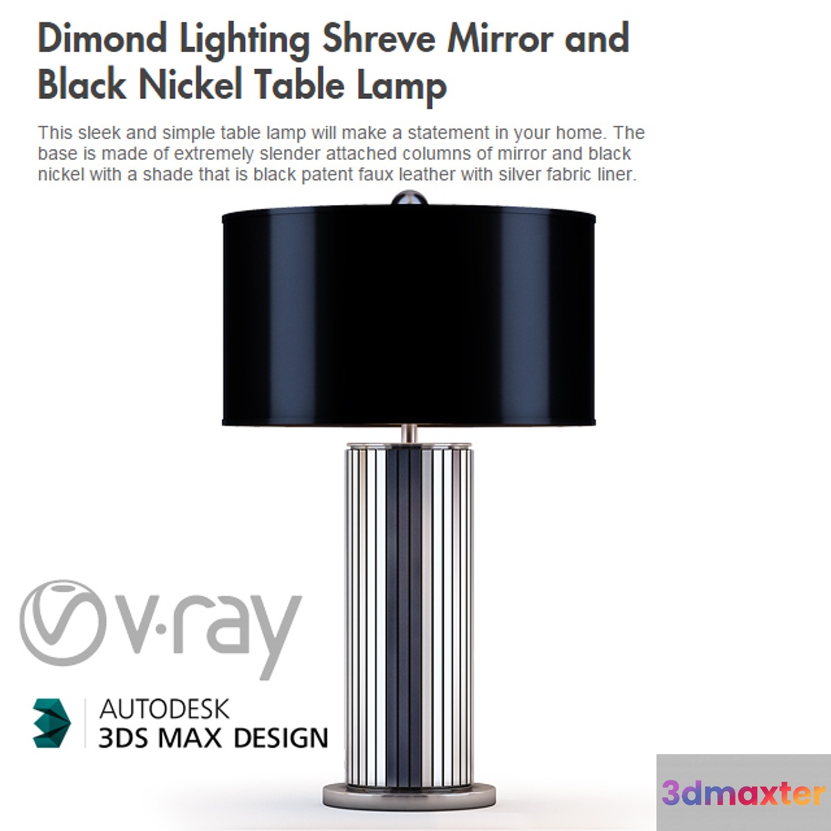 Dimond Lighting Shreve Mirror and Black Nickel Table Lamp