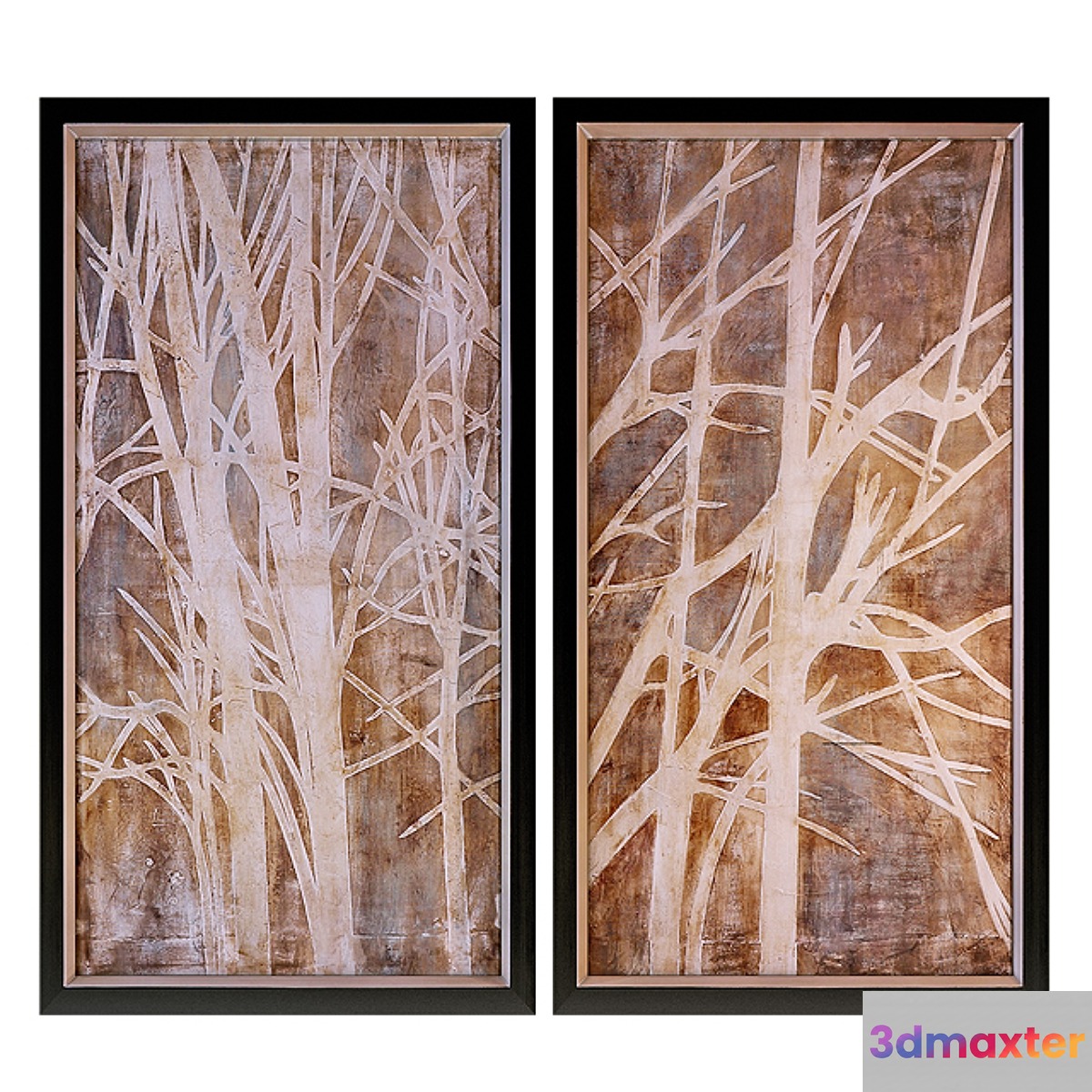 Uttermost Twigs Hand Painted Wall Art (Set of 2) 3D Max