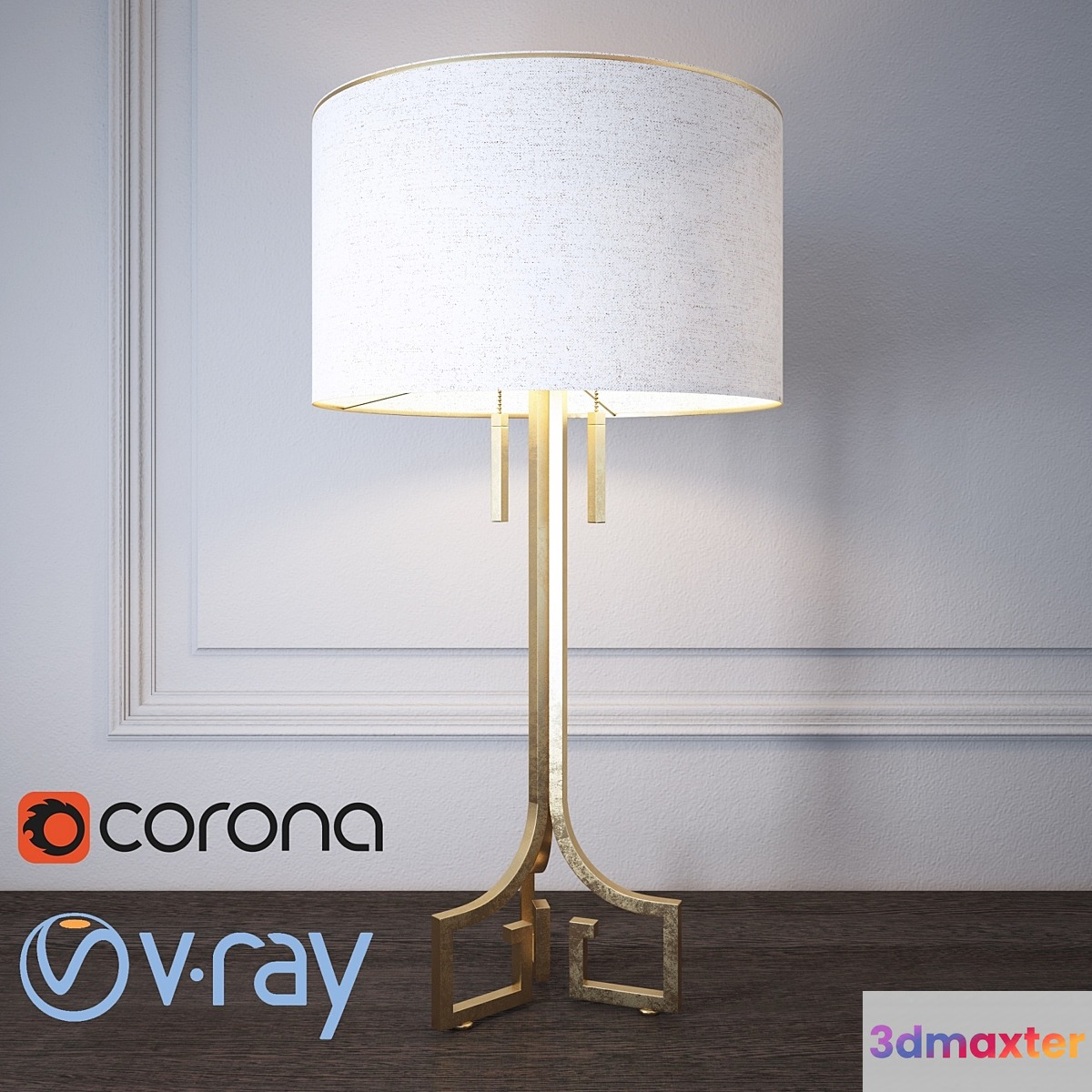 Regina-Andrew Design Le Chic Golden Table Lamp 3D Max