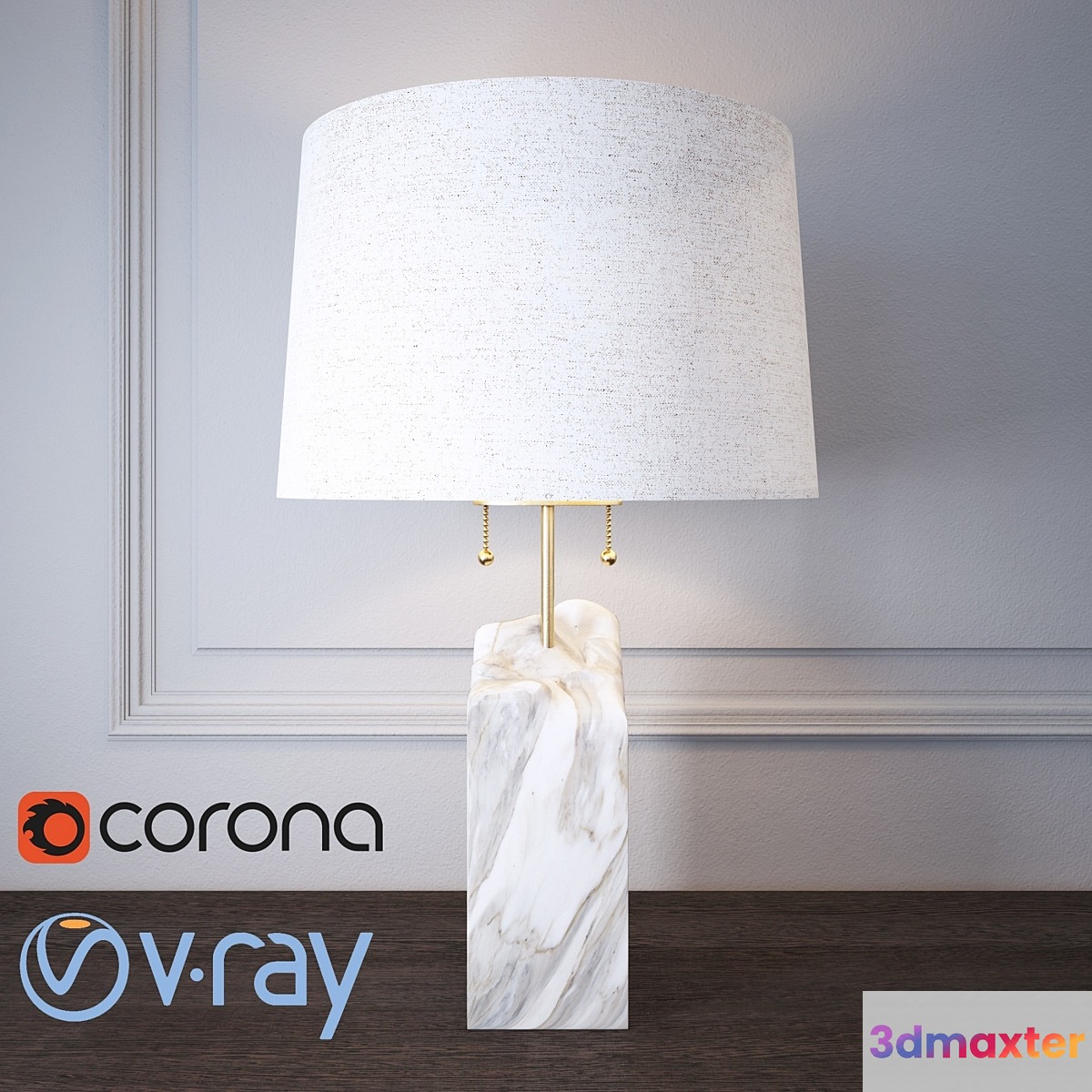 Regina-Andrew Design Raw Alabaster Lamp 3D Max