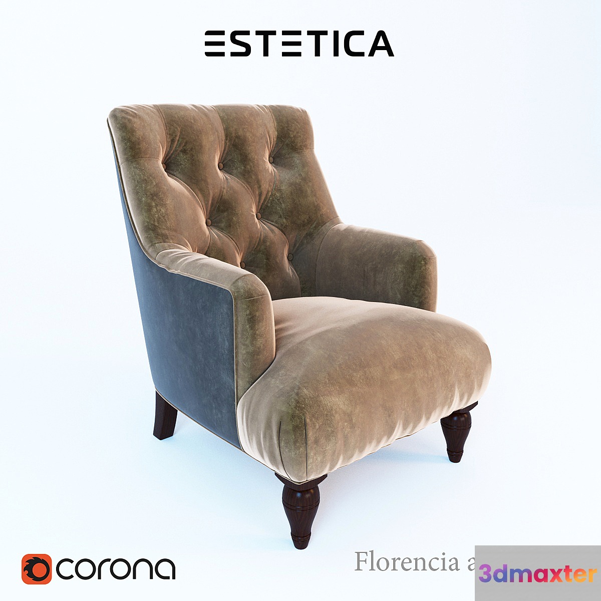 Florence armchair furniture factory Estetica. 3D Max