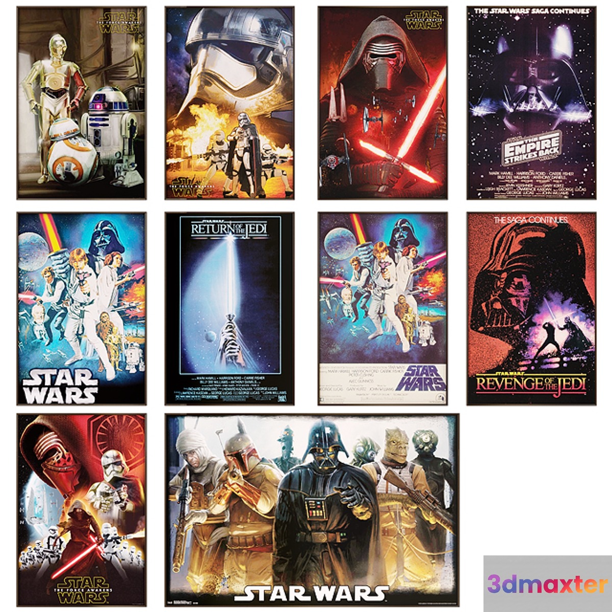 Star Wars Episode VII Poster Wall Art