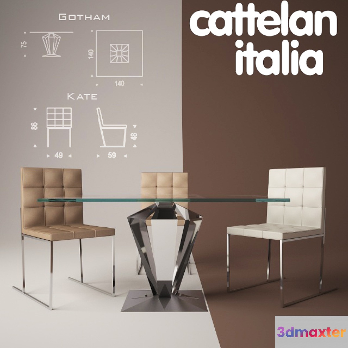 Catellan Italia gotham kate 3D Max