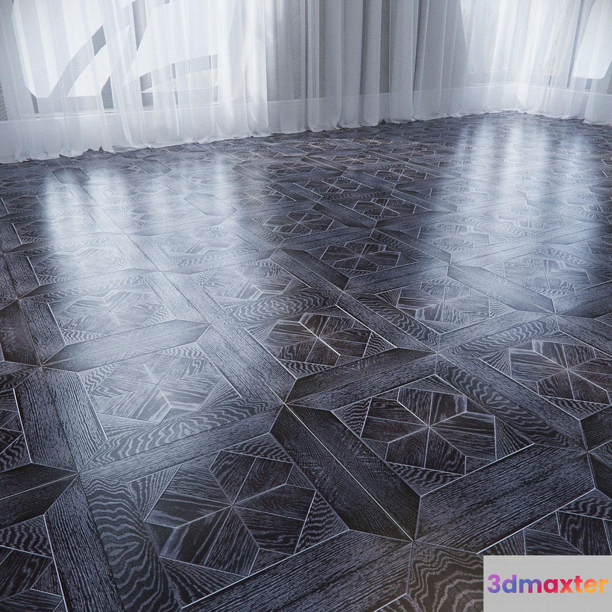 Modular massive oak parquet Romanovsky Sofia 3D Max