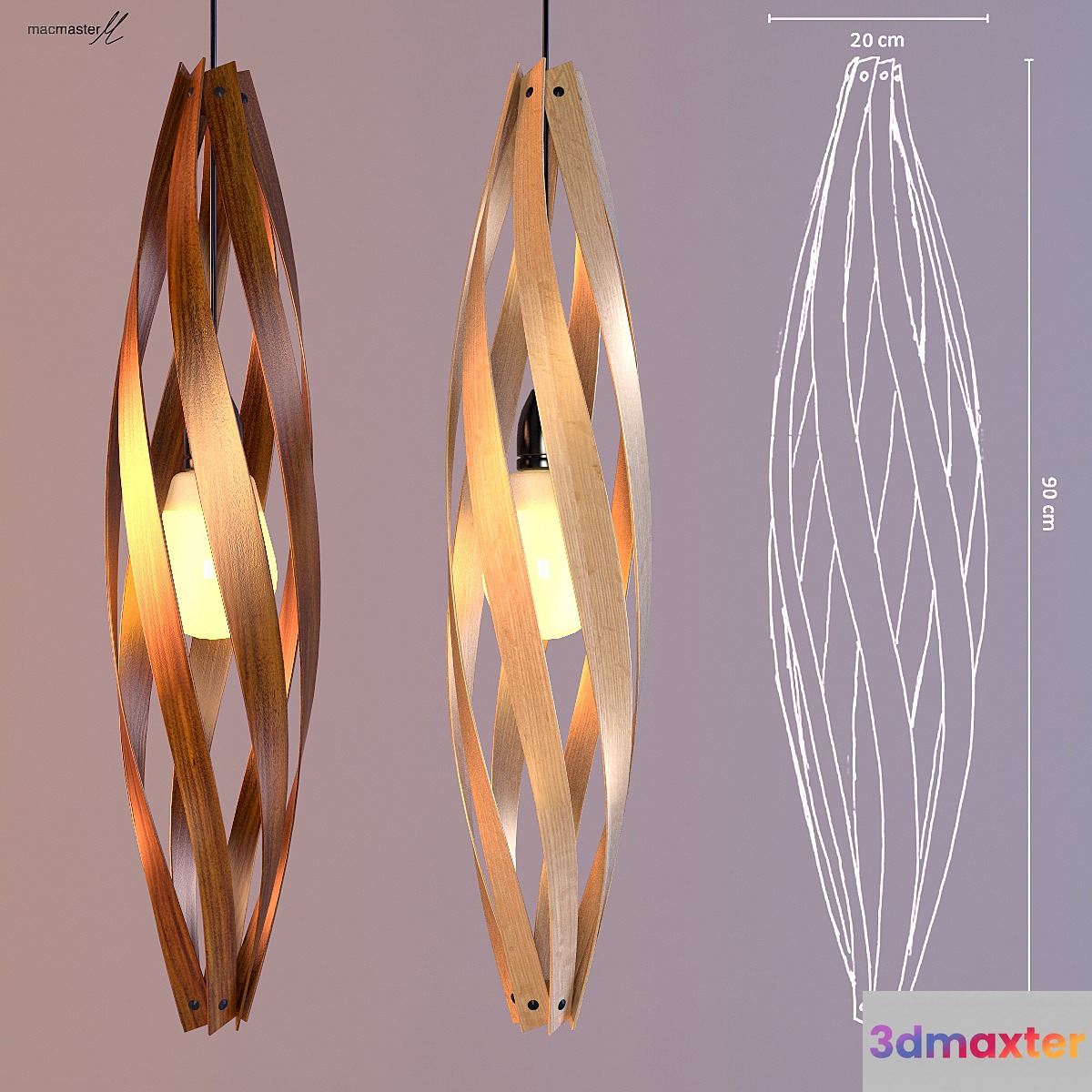 Macmaster Cocoon pendant M 3D Max