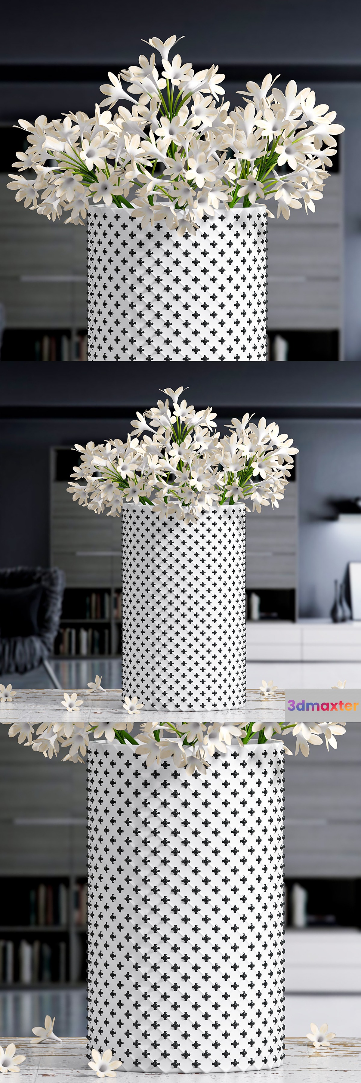 White Flower Vase - No.2