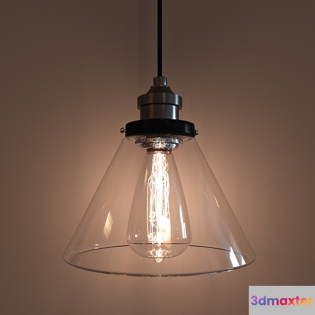 The lamp in the industrial style