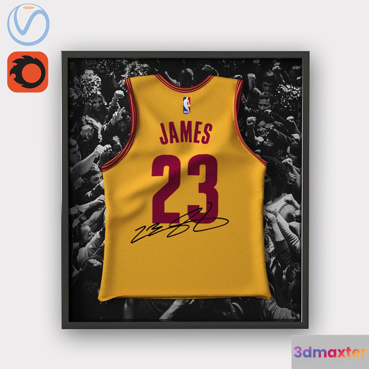 Lebron James jersey in frame _ Mike LeBron James in the frame