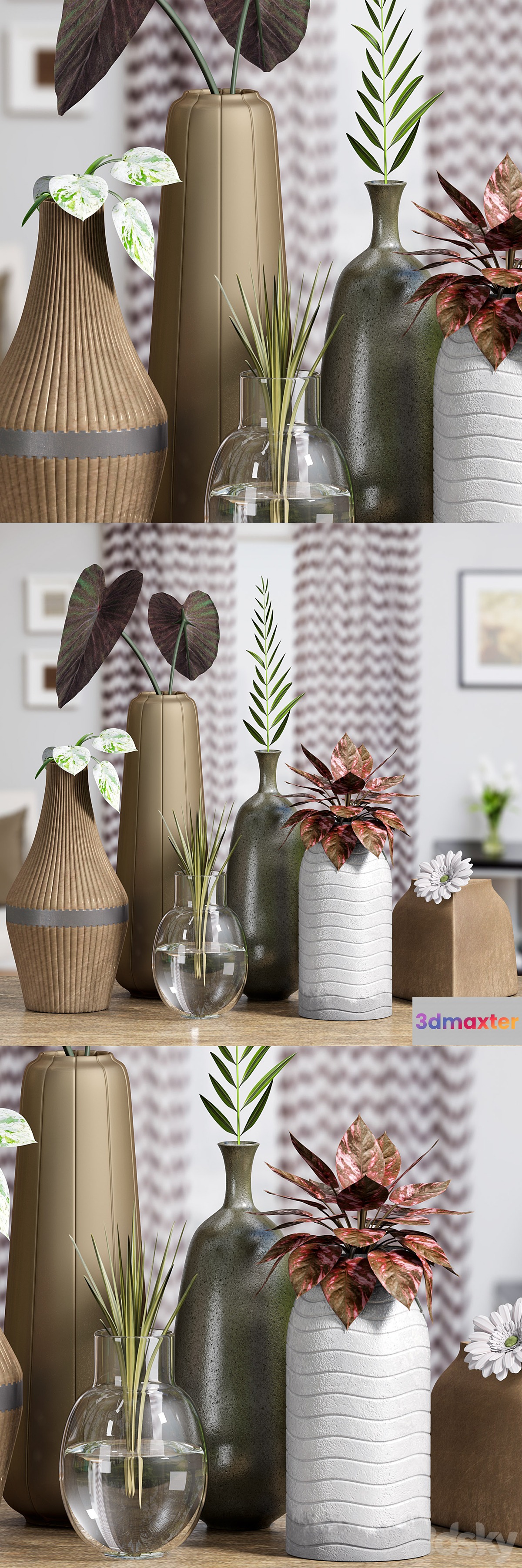 DECORATIVE VASES SET -3 3D Max