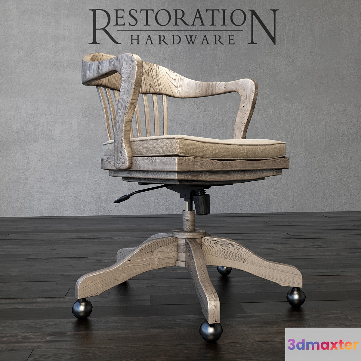 1940s Banker's Chair 3D Max