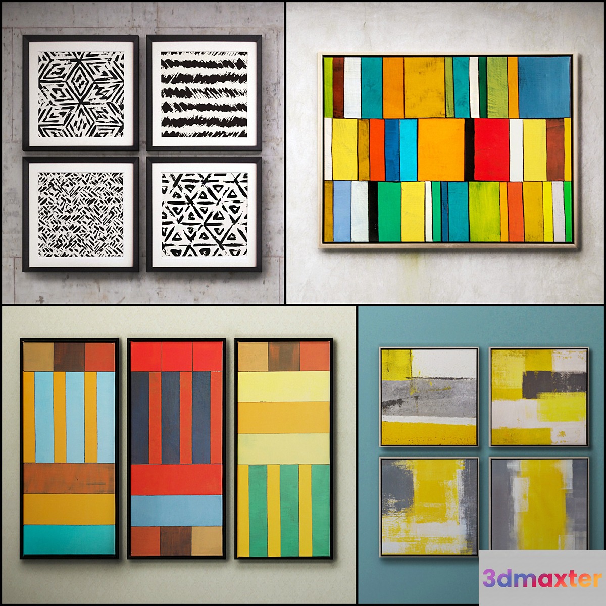 The picture in the frame: 19 piece (Collection 36) Abstract