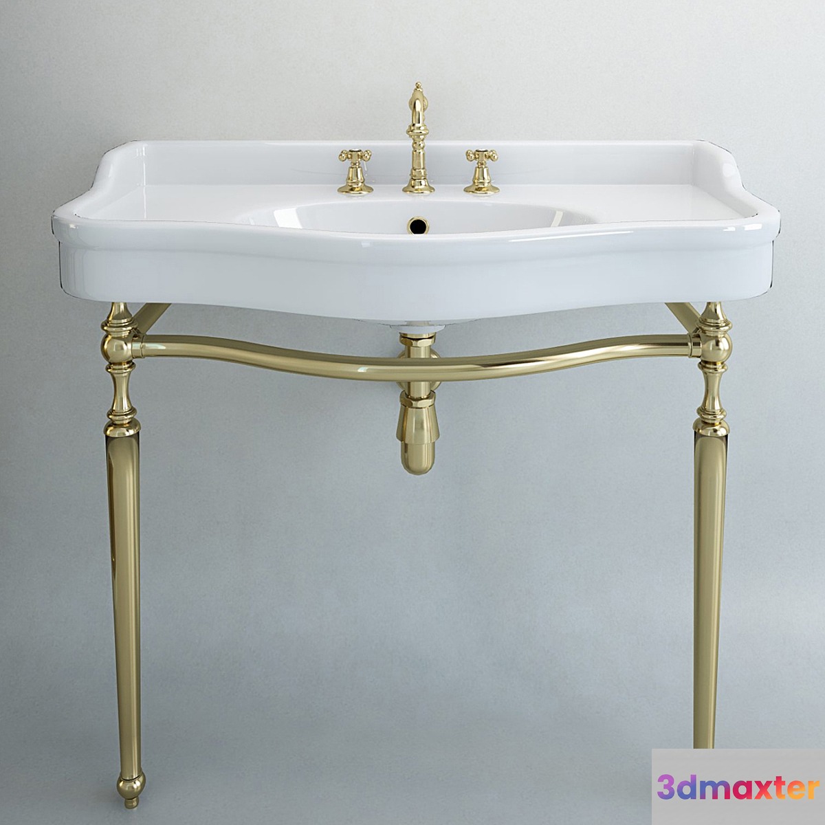 Classical sink with mixer and siphon factory Sbordoni