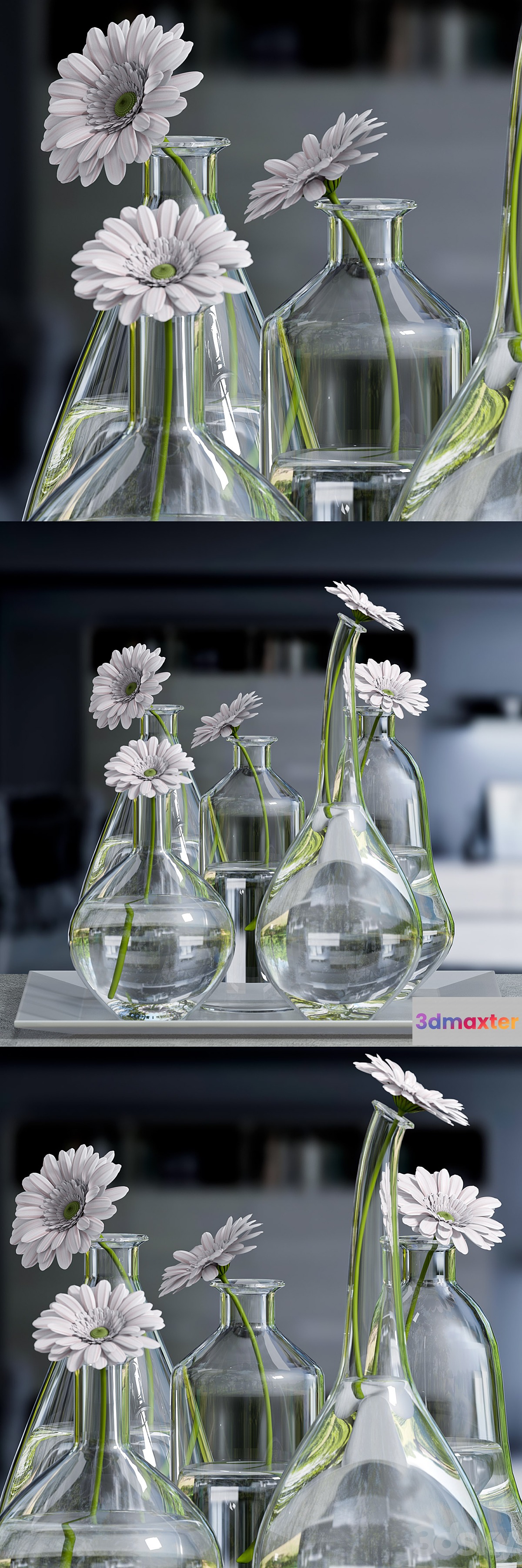 Decorative vase with gerbera flower - No.2