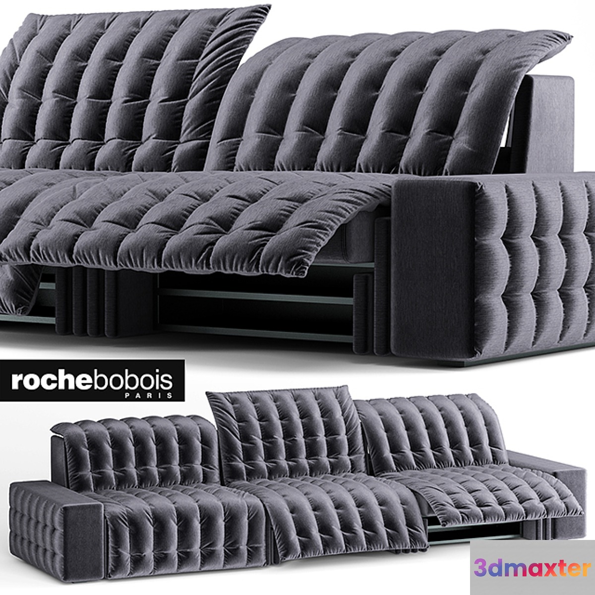 INTERVIEW LARGE sofa 3-SEAT SOFA Roche Bobois - No.2 3D Max