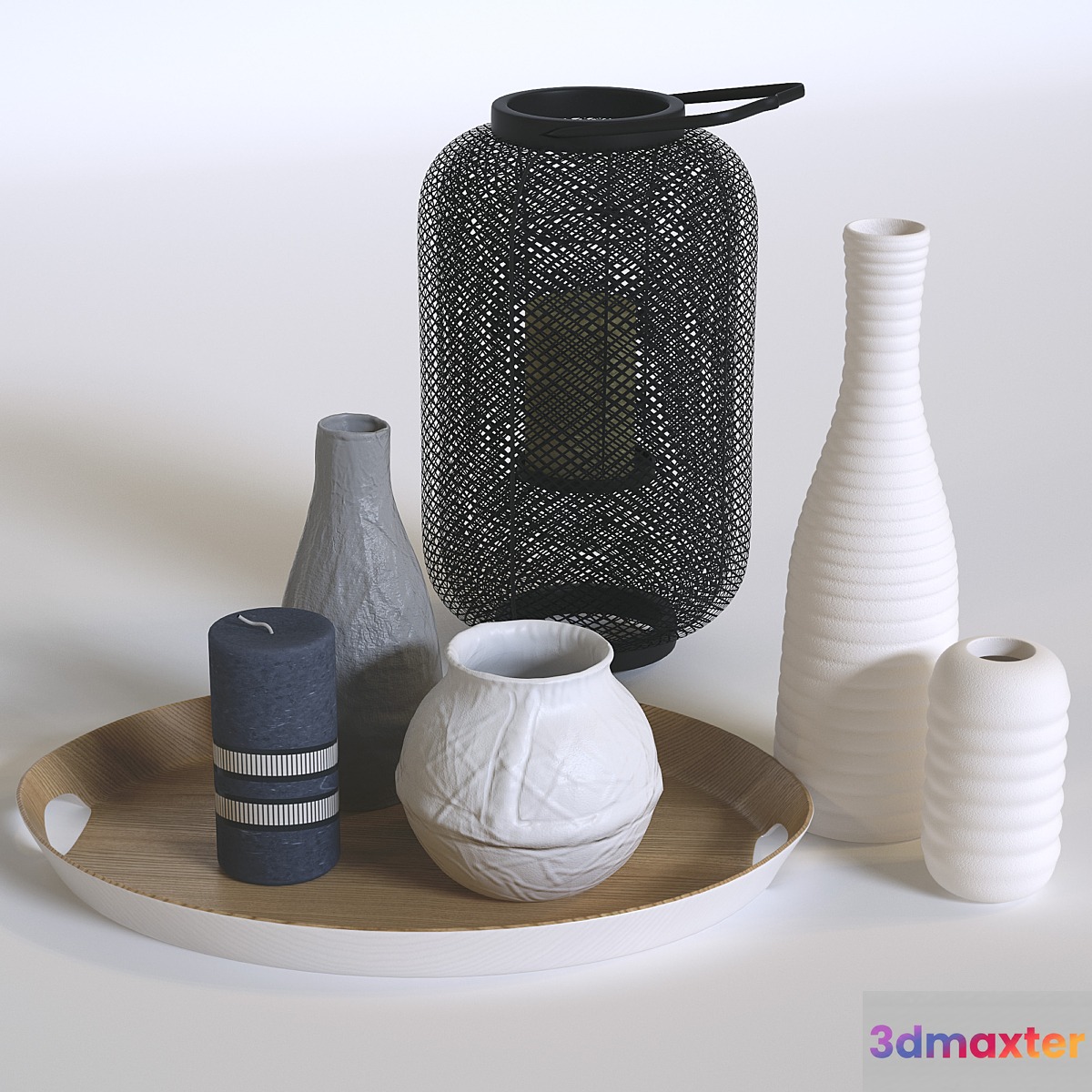 Candle Lamp and Vases 3D Max