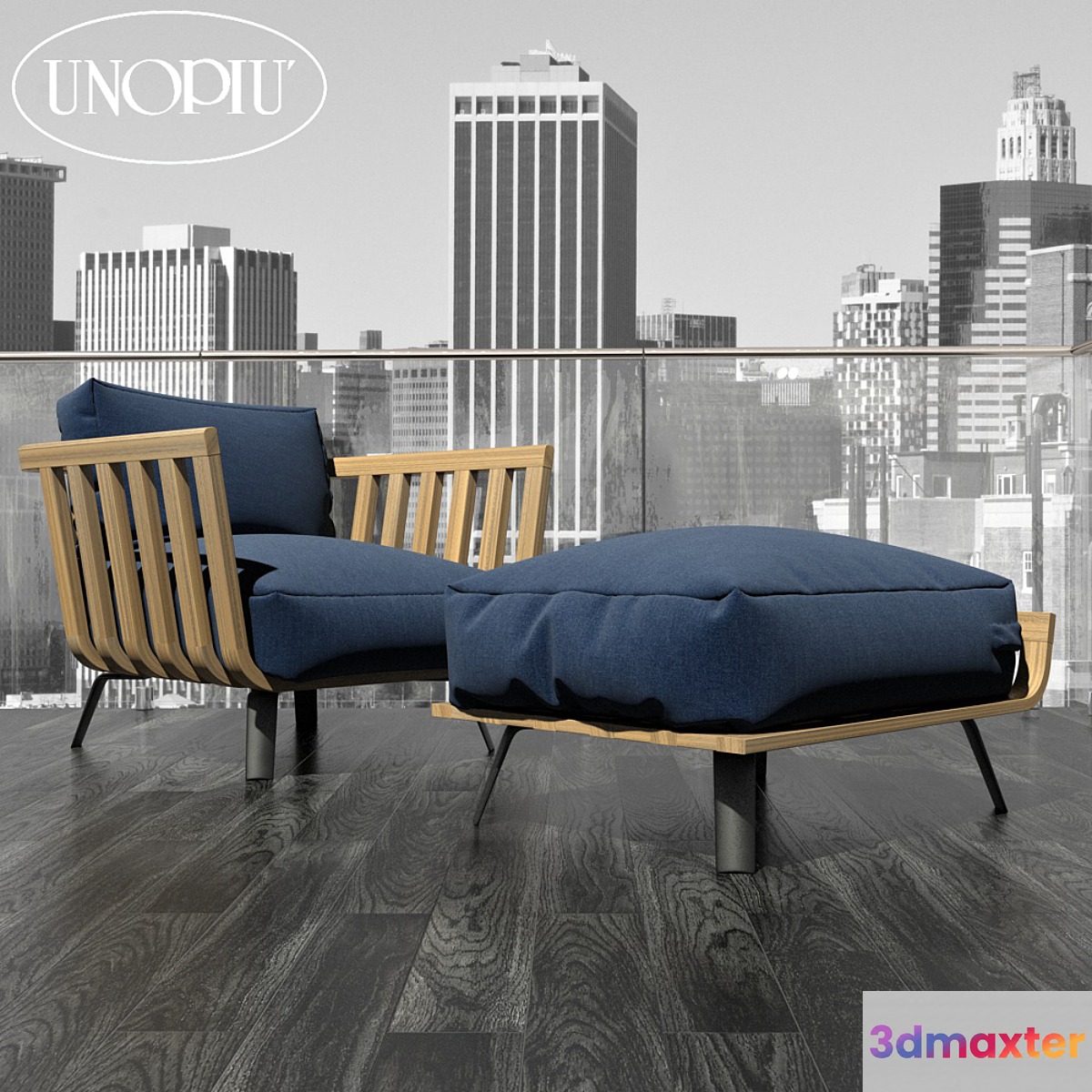 Welcome outdoor armchair set 3D Max