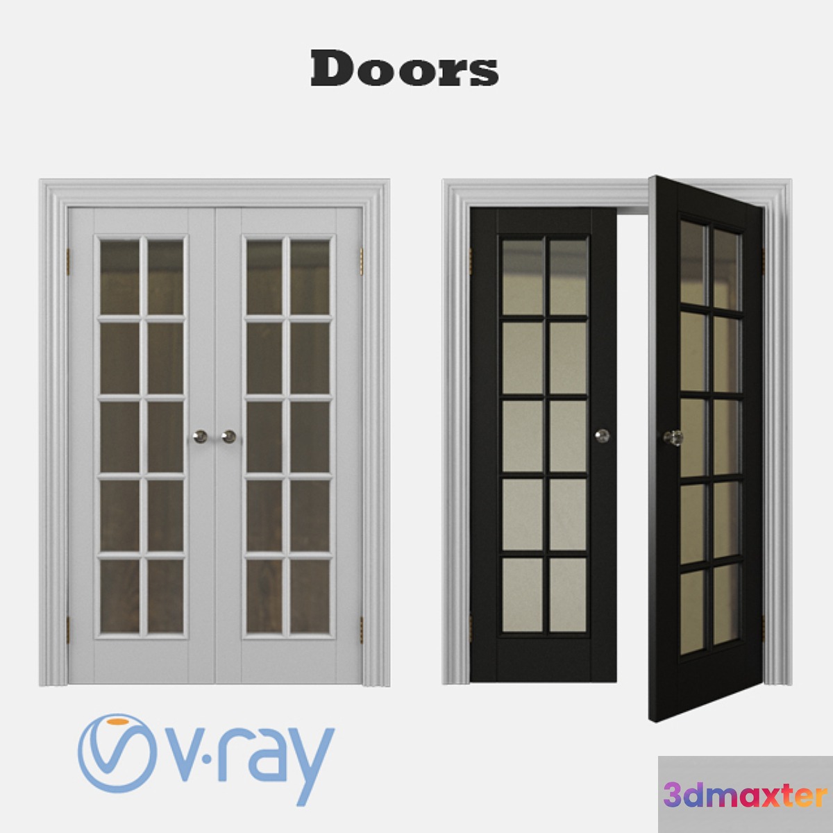 Double door 3D Max
