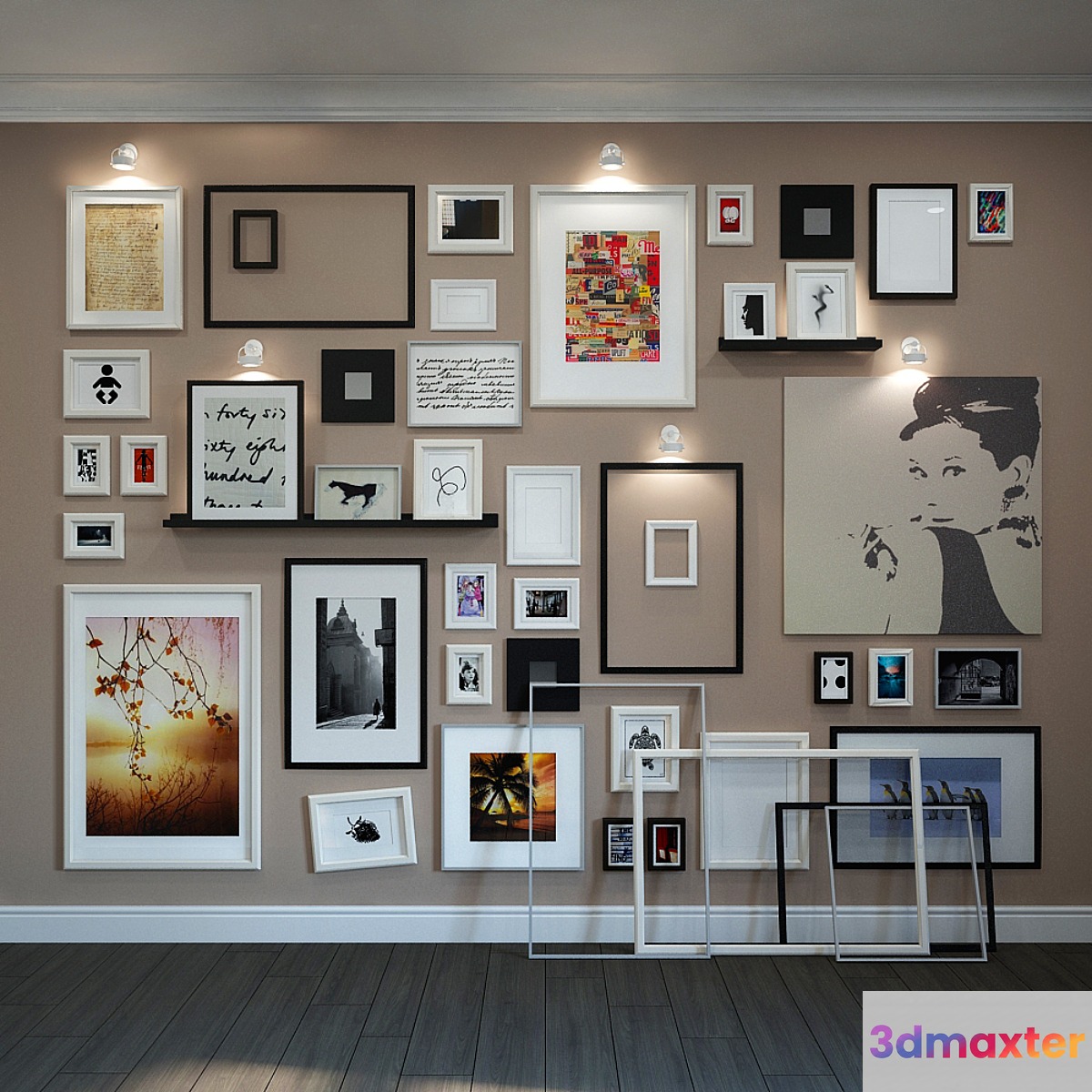 Wall composition of the frames IKEA