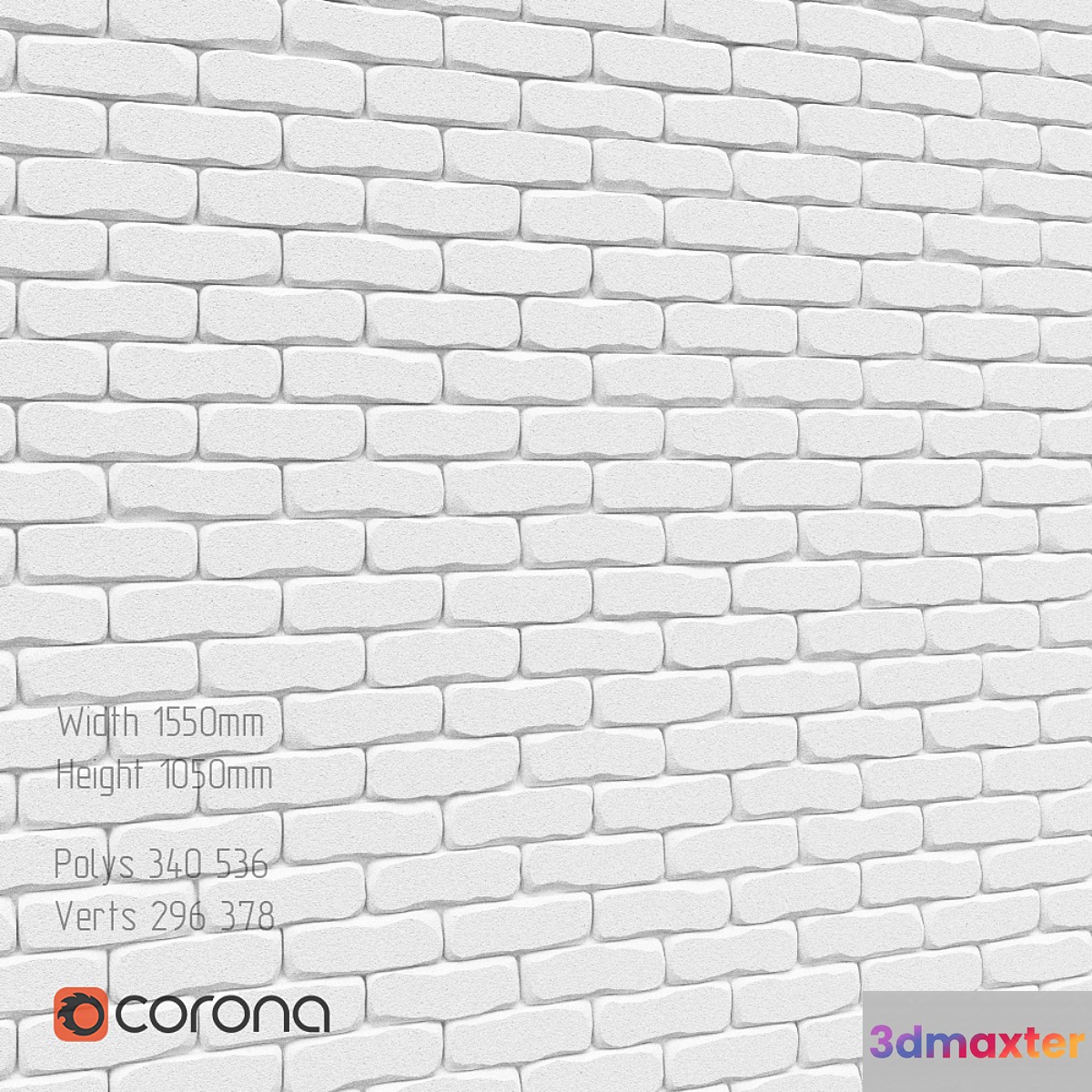 White brick 3D Max