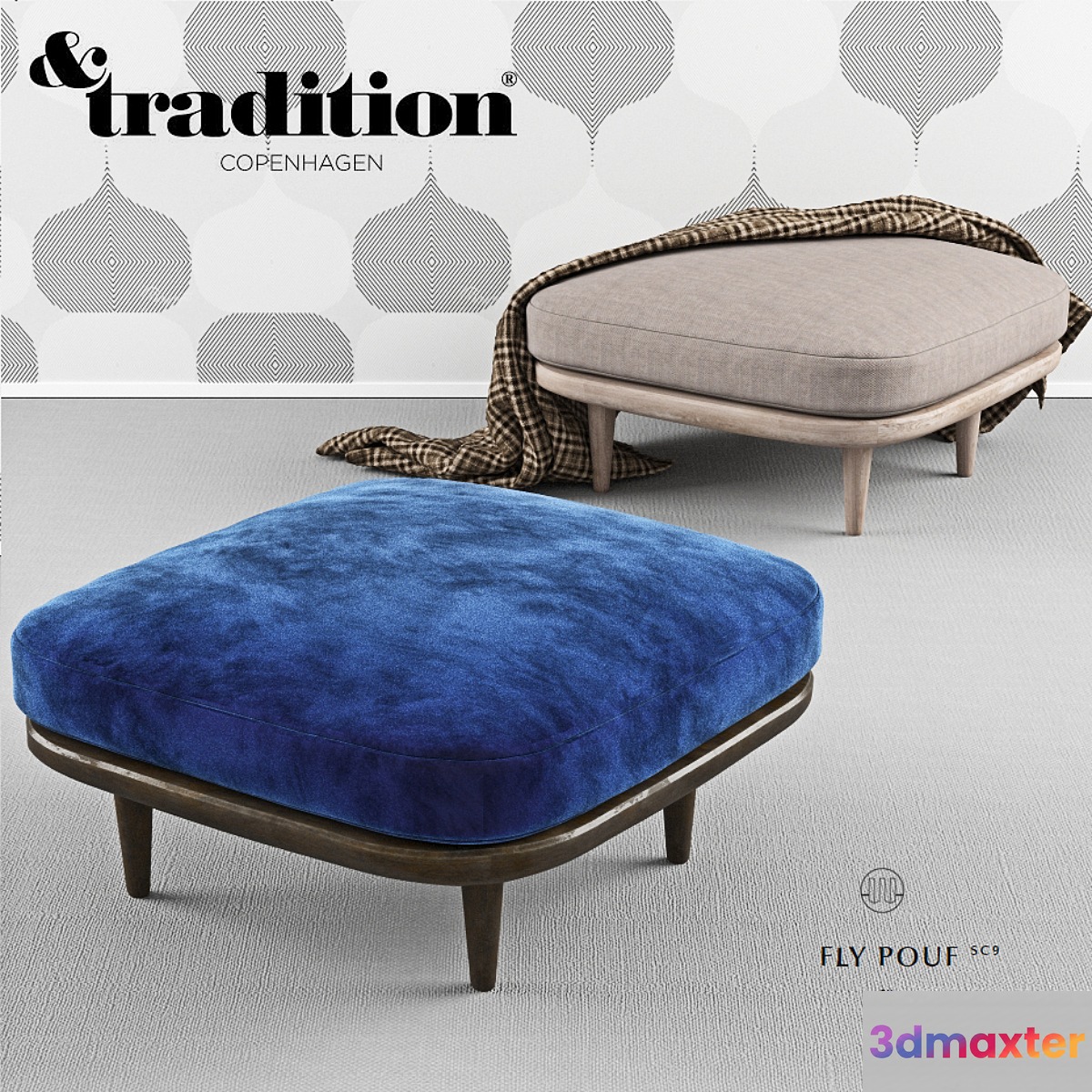 fly pouf andtradition 3D Max