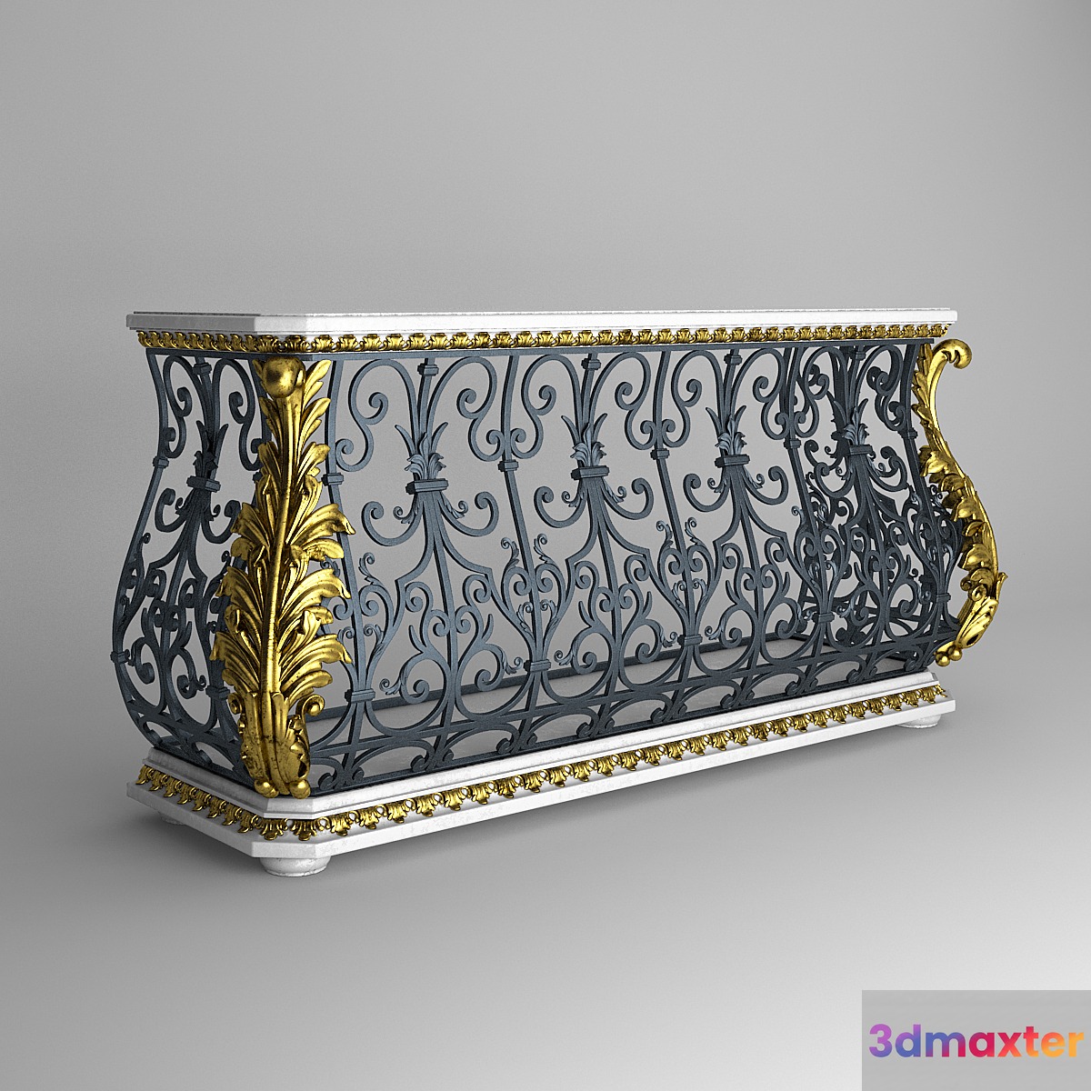 Pulaski Wrought Iron Classic Console Table 3D Max