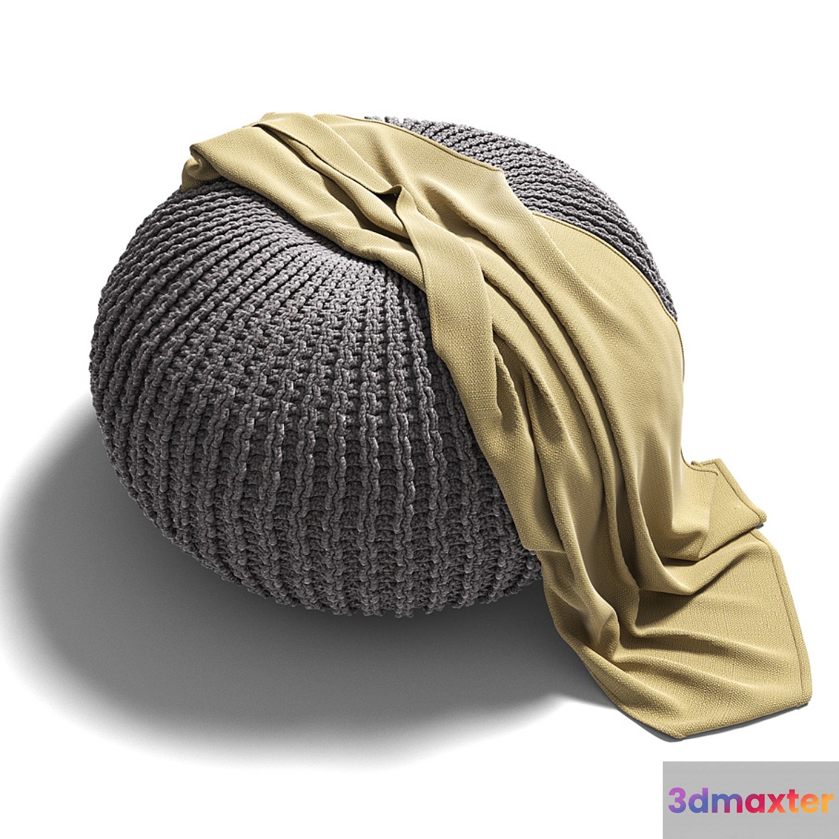 Knitted pouf - No.6