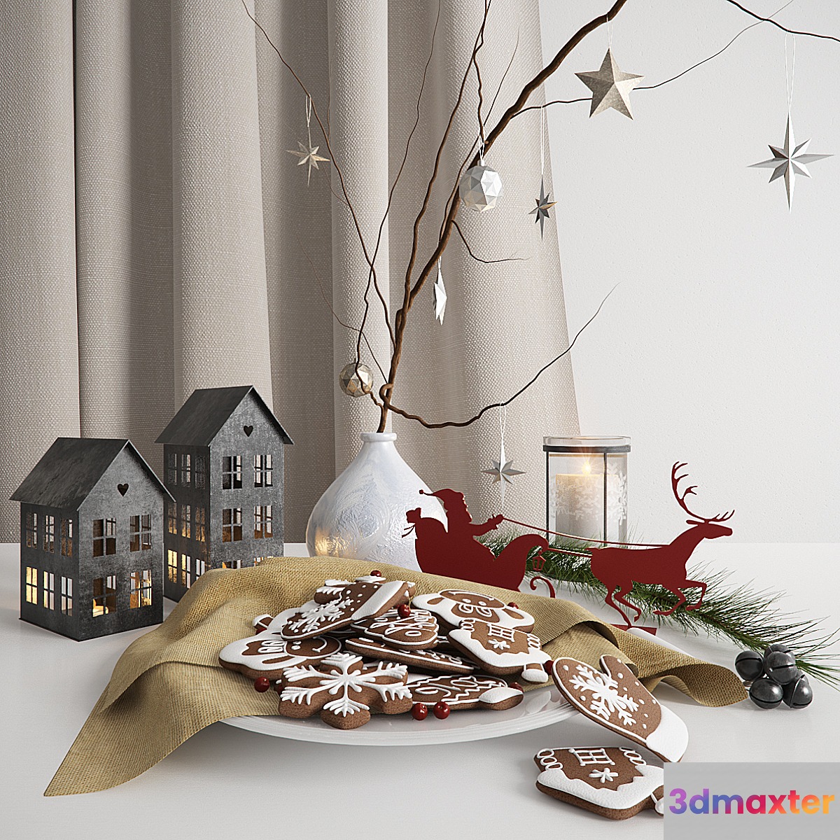 Christmas set 3D Max