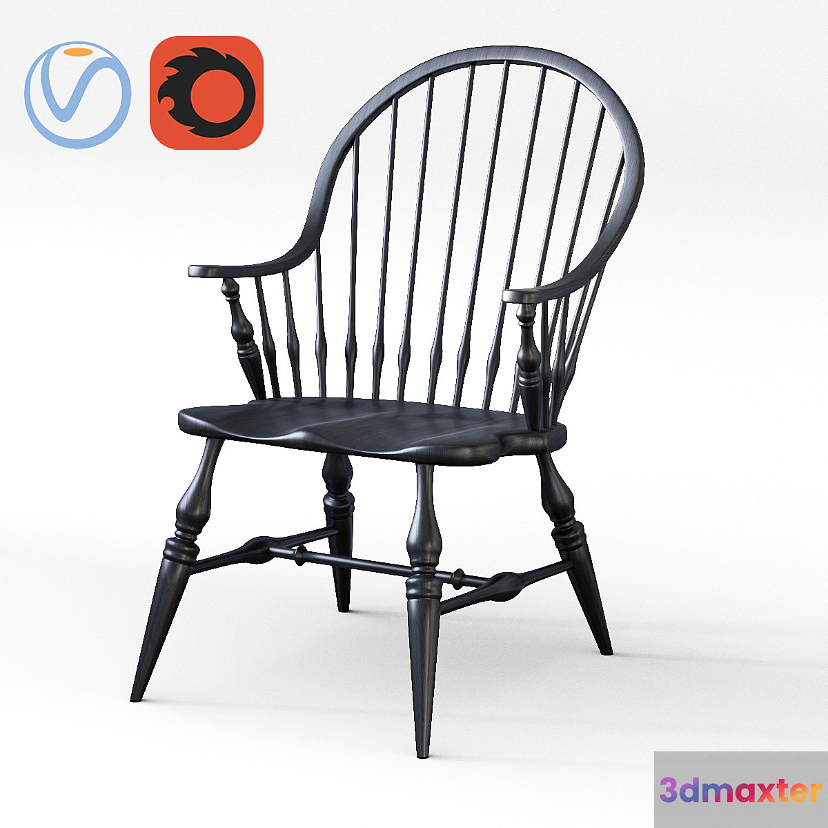 Windsor chair 3D Max