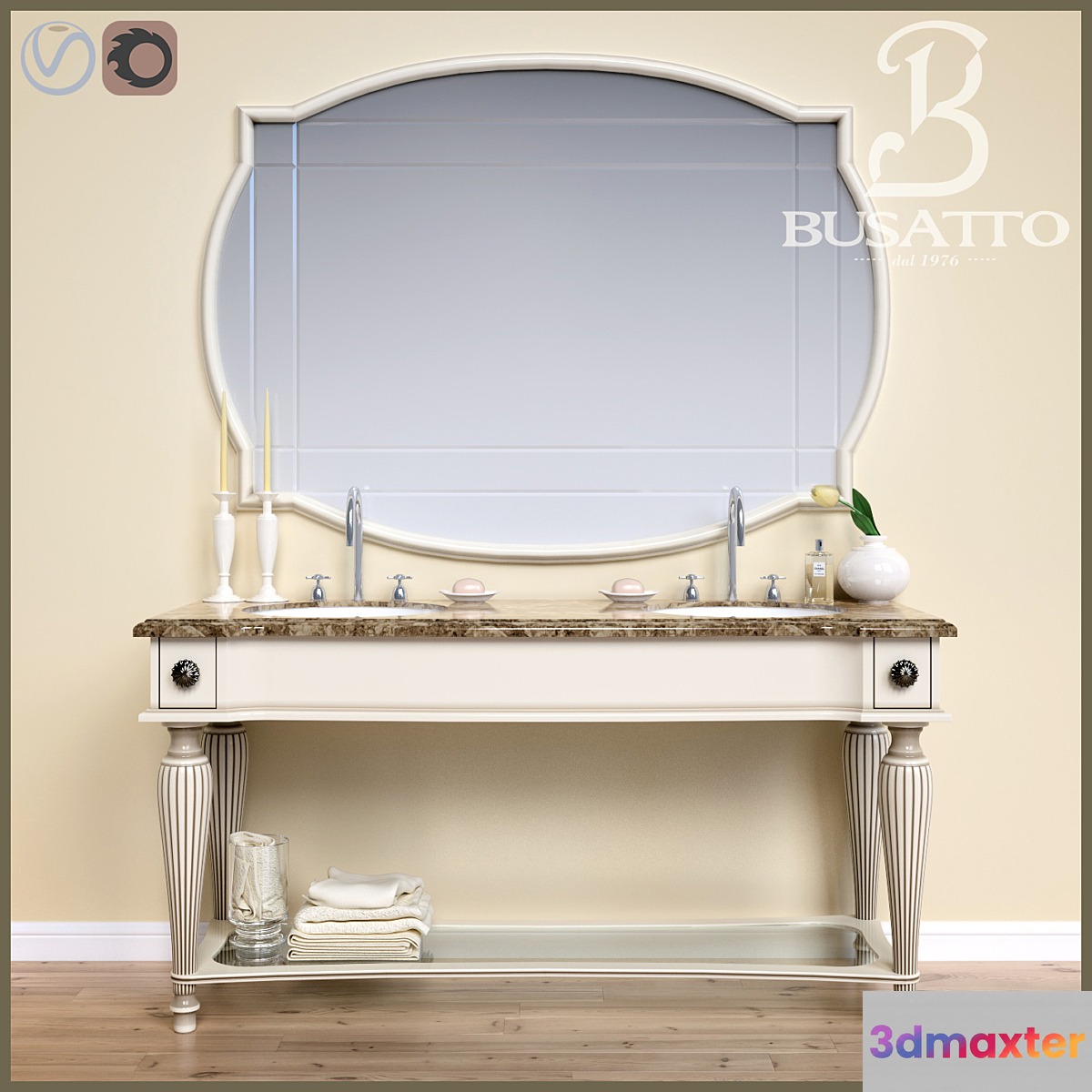 Set for bathroom BUSATTO BOHEME 3D Max