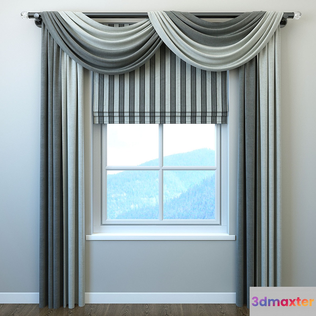 Roman blinds 16 3D Max
