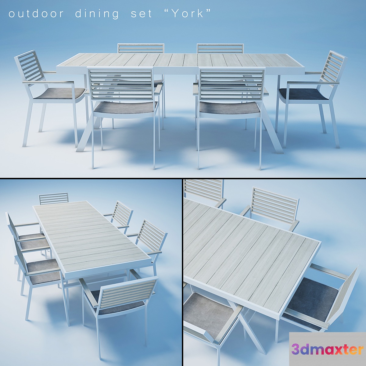 dinning set york 3D Max