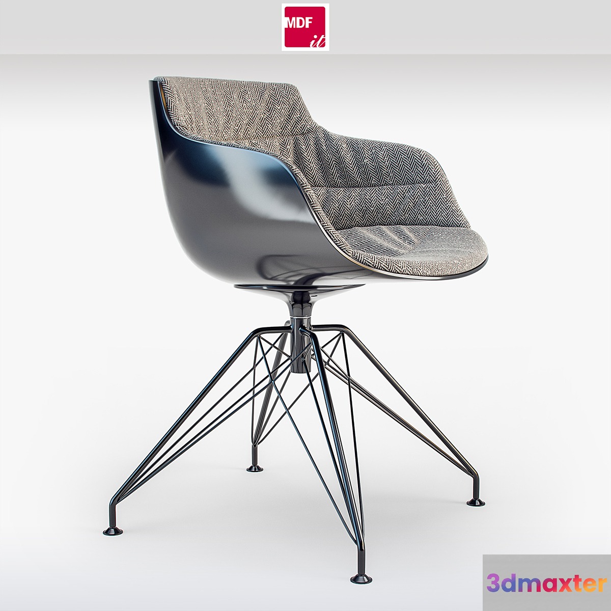 MDF italia chair Flow SLIM Padded Lem Base - No.4